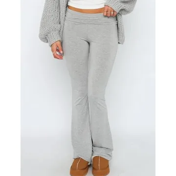 Stylish KMBANGI Y2K Flare Leg Trousers for Comfort