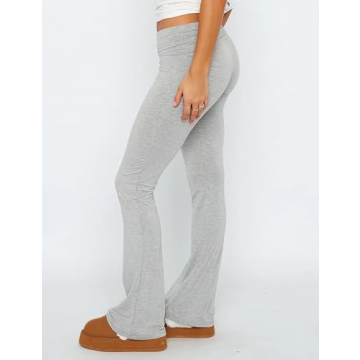 Stylish KMBANGI Y2K Flare Leg Trousers for Comfort