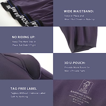BAMBOO COOL Men's Boxer Briefs Comfort & Breathable