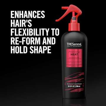 TRESemmé Protecting Heat Spray Keratin Smooth for Taming Frizz & Reducing Breakage, with Protection up to 450°, 8 oz