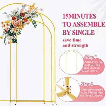 Fomcet Metal Arch Backdrop Stand Set for Elegant Events