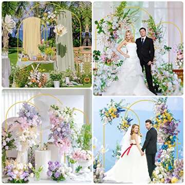 Fomcet Metal Arch Backdrop Stand Set for Elegant Events