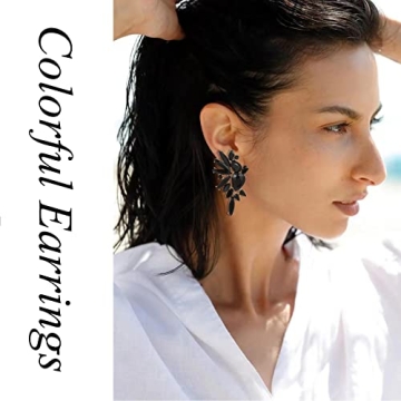 VANGETIMI Rhinestone Statement Earrings for Women