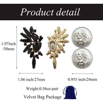 VANGETIMI Rhinestone Statement Earrings for Women