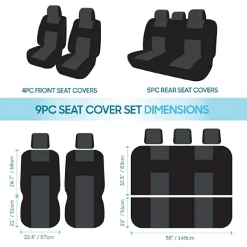 BDK PolyPro Charcoal Seat Covers for Cars & SUVs