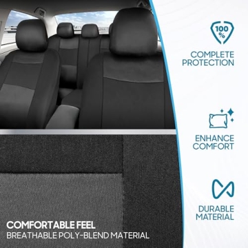 BDK PolyPro Charcoal Seat Covers for Cars & SUVs