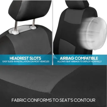 BDK PolyPro Charcoal Seat Covers for Cars & SUVs