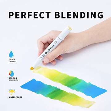 ParKoo 12 Colors Alcohol Brush & Chisel Markers Set