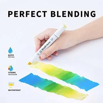 ParKoo 12 Colors Alcohol Brush & Chisel Markers Set