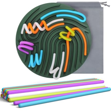 BUSOHA Sensory Activity Board Toy - Montessori Fidget Toy for Kids Calming,Stress,Autism and ADHD,Gi...