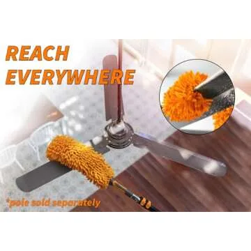 Flex and Stay Ceiling Fan Cleaner Duster - Washable & Safe