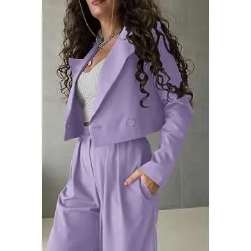 PRETTYGARDEN Women's Trendy Corporate Two Piece Suit Set