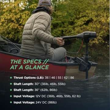 Newport NV-Series 36lb Thrust Saltwater Transom Mounted Electric Trolling Motor with LED Battery Indicator & 30" Shaft