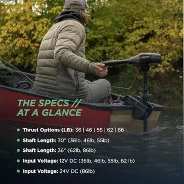 Newport NV-Series 36lb Thrust Saltwater Transom Mounted Electric Trolling Motor with LED Battery Indicator & 30" Shaft