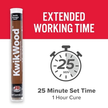 J-B Weld KwikWood Wood Repair Epoxy Putty Stick 7" Beige - Durable Fixes