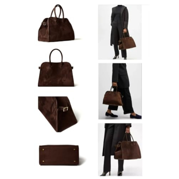 Brown Suede Handbag Tote Hobo Bag for Women 2024, Women'S Top-Handle Handbags, 15” Large Capacity Casual Carry Bag