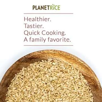 Planet Rice Bulk Sprouted Brown Rice Bulk - Great for Bulk Rice Cooking - Gaba Rice Gluten-Free, Vegan, Paleo, with 64% more Fiber - Soft and Chewy Texture - 22 Ounce (Pack of 6)