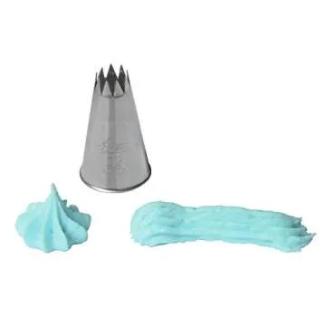 Ateco Open Star Icing Tip, Silver, Stainless Steel, 1.21 Inch