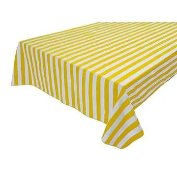 lovemyfabric Cotton 1 Inch Striped Tablecloth for Wedding/Bridal Shower, Birthdays/Baby Shower, Spec...