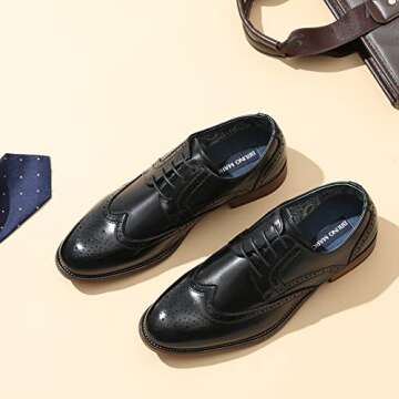 Bruno Marc Men's Oxfords Dress Shoes for Comfort and Style