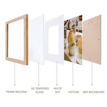 KTKDE 4x6 Picture Frame Set of 4 - Elegant & Durable