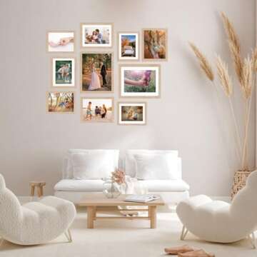 KTKDE 4x6 Picture Frame Set of 4 - Elegant & Durable