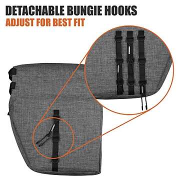 BV Bike Panniers 26L Durable Adjustable Hooks for Cycling
