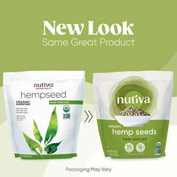 Nutiva Organic Raw Shelled Hemp Seed, 3 Pound, USDA Organic, Non-GMO, Non-BPA, Whole 30 Approved, Vegan, Gluten-Free & Keto, 10g Protein and 12g Omegas per Serving for Salads, Smoothies & More