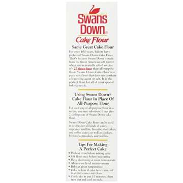 Swans Down Regular Cake Flour, 32oz Box (Pack of 8)