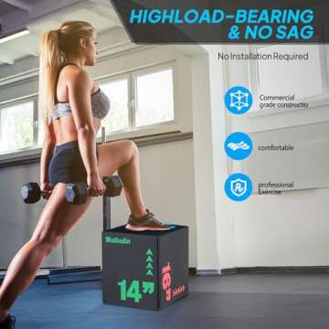 Matladin Heavy Foam Plyometric Jump Box - 3 in 1 Soft Trainer for Effective Workouts