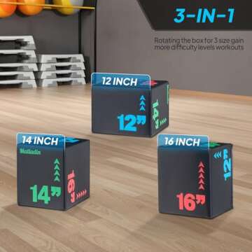 Matladin Heavy Foam Plyometric Jump Box for Workouts