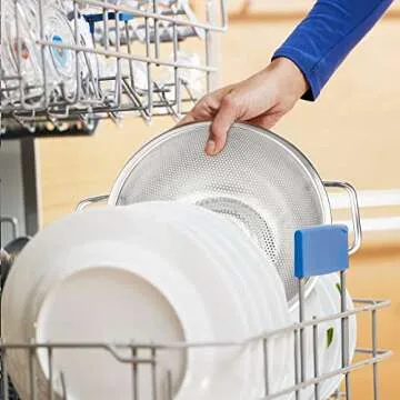 Gulex 3-Quart Stainless Steel Colander for Effortless Straining