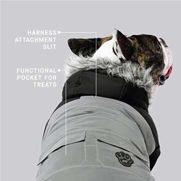 Canada Pooch True North Dog Parka Warm Dog Jacket for Cold Winter Walks Reflective