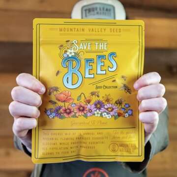 Wildflower Seeds Bulk, 2 Oz. 80,000+Seeds, Save the Bees Wild Flowers Seeds Mix-19 Non-GMO Varieties...