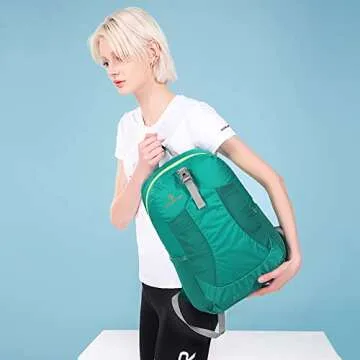 sinotron Lightweight Packable Backpack,Small Foldable Hiking Backpack Day Pack for Travel Camping Outdoor Vacation(Green)