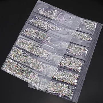 3456 Pcs Iridescent Flat Back Rhinestones for Crafts