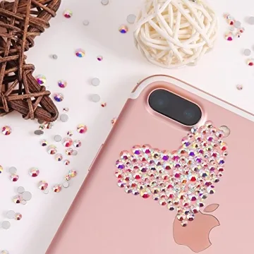 3456 Pcs Iridescent Flat Back Rhinestones for Crafts