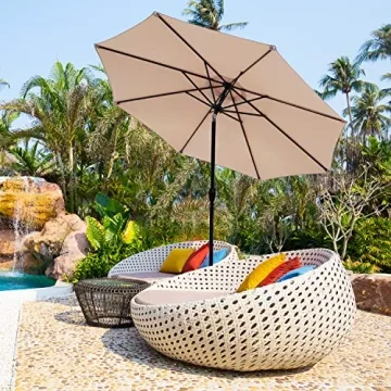 Kamots Beauty 9 FT Patio Umbrella for Outdoor Shade Solutions