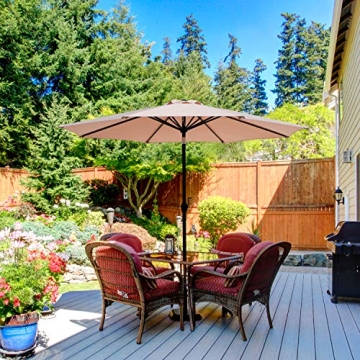 Kamots Beauty 9 FT Patio Umbrella for Outdoor Shade Solutions