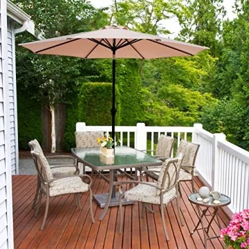 Kamots Beauty 9 FT Patio Umbrella for Outdoor Shade Solutions