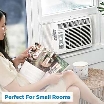 Midea 5,000 BTU EasyCool Small Window Air Conditioner - Perfect for Small Spaces with Efficient Cool...