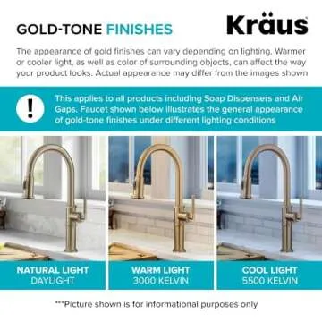 KRAUS Artec Pro Brushed Gold Kitchen Faucet for Modern Kitchens