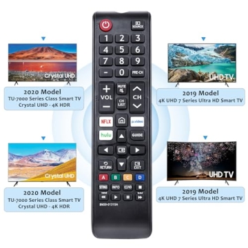 Replacement BN59-01315A BN59-01315J Remote Control Compatible with Samsung 4K Crystal UHD 6/7/8/9/TU-7000 Series Smart TV(BN59-01315E)
