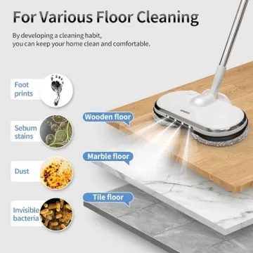 AlfaBot WS-24 Cordless Electric Mop for Effortless Cleaning