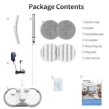 AlfaBot WS-24 Cordless Electric Mop for Effortless Cleaning