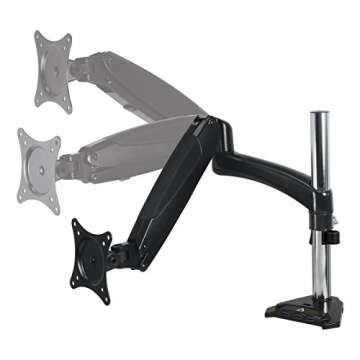 ARCTIC Z1-3D - Gas Assisted Single Monitor Arm with USB Hub, for up to 38", up to 8 kg (17.6 lbs), VESA 75mm & 100mm, Monitor Display Mounting, USB Hub