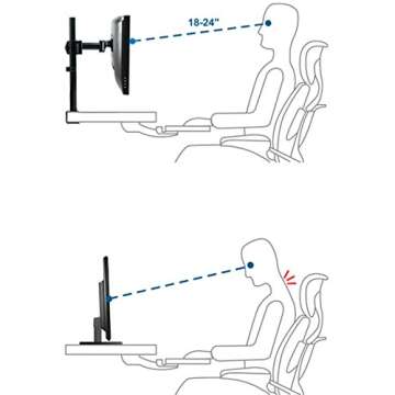 ARCTIC Z1-3D - Gas Assisted Single Monitor Arm with USB Hub, for up to 38", up to 8 kg (17.6 lbs), VESA 75mm & 100mm, Monitor Display Mounting, USB Hub
