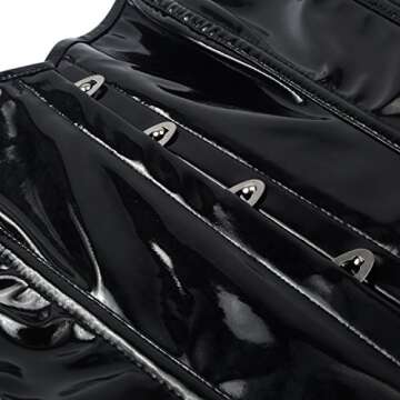 SAYFUT PVC Leather Steampunk Gothic Wasit Trainer Overbust Corset Bustier M