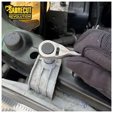 SabreCut 1 x MRSC05 Mini Micro Ratchet Adjustable 1/4" Square Drive Stainless Steel Professional 72 Tooth Gear Hand Ratchet Wrench