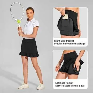 Stylish M MOTEEPI Tennis Skirt with Pockets for Active Fun